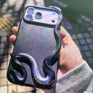 Black Snake Design Phone Case